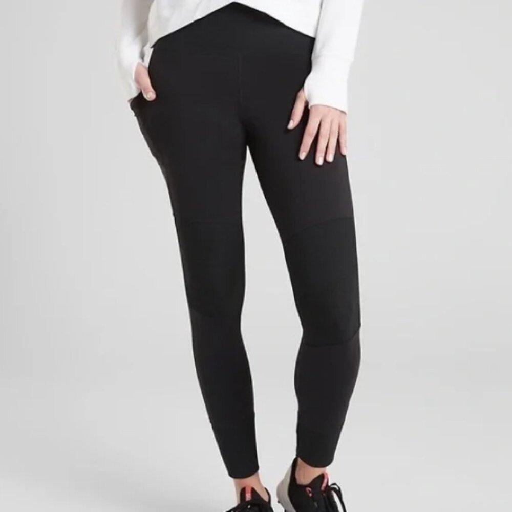 Athleta Leggings Women’s Black Excursion Hybrid Tight Joggers - SMALL